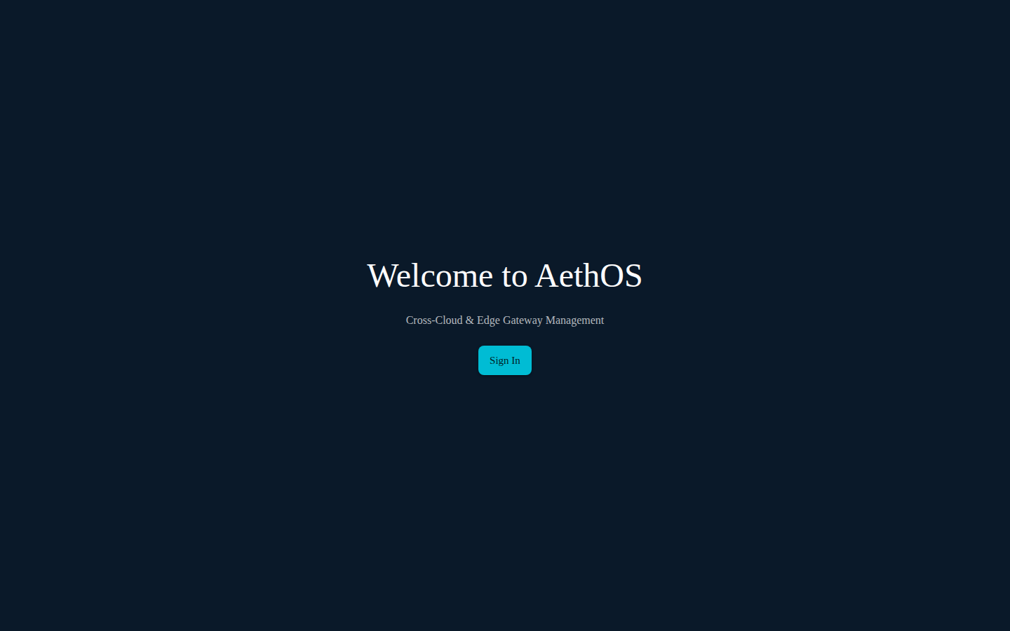 Signing in to AethOS
