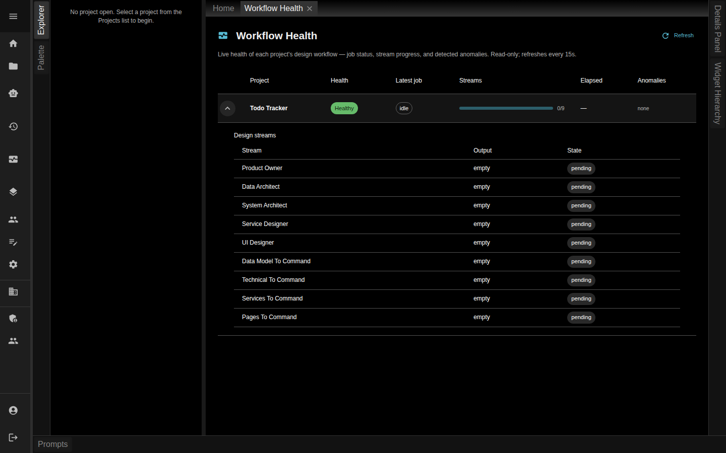The Workflow Health dashboard